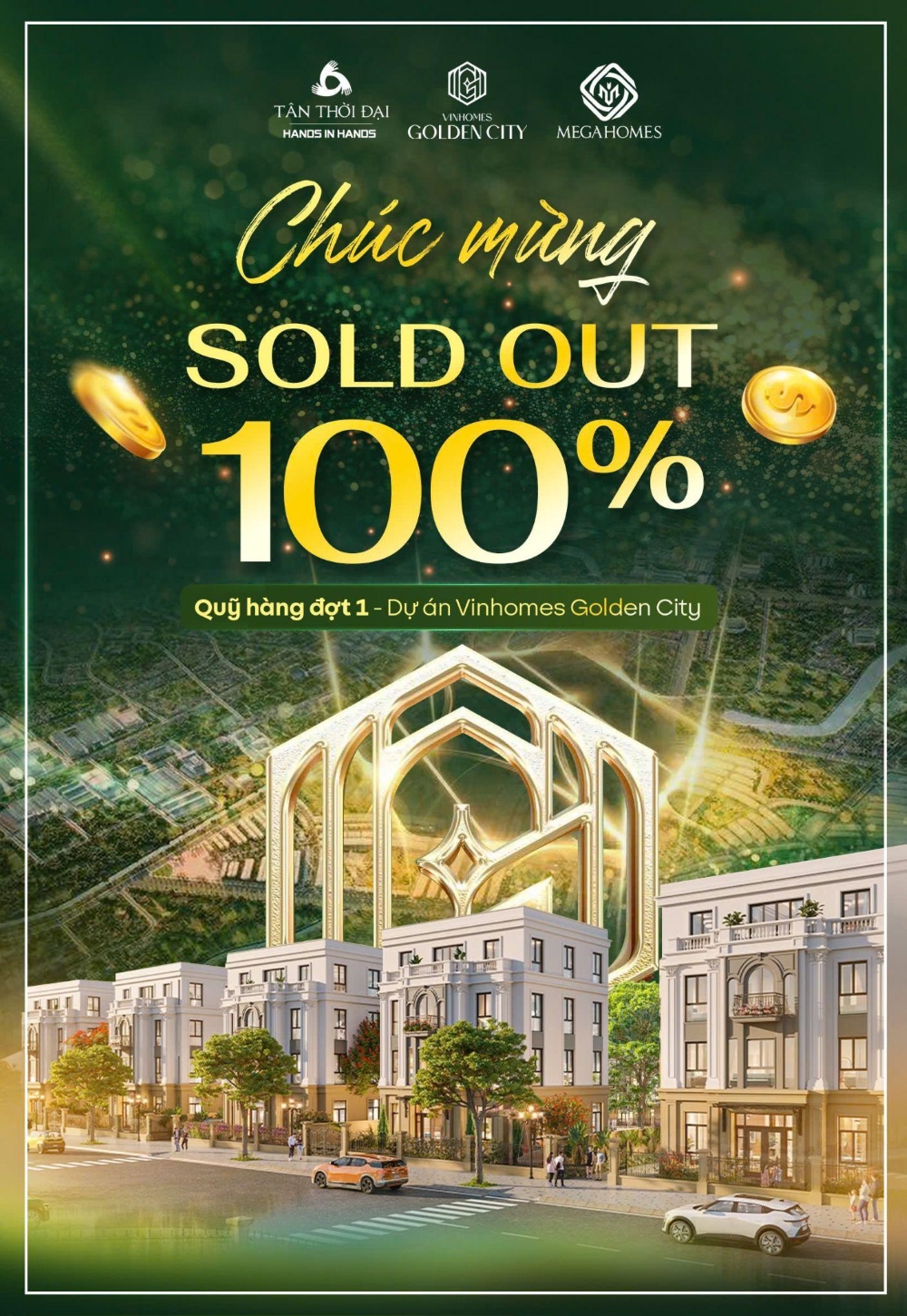 100% quỹ hàng đợt 1 tại dự án Vinhomes Golden City sold out 100% quỹ hàng đợt 1 tại dự án Vinhomes Golden City sold out