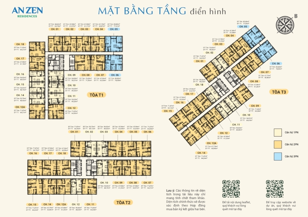 Mặt bằng tầng điển hình chung cư An Zen Residences An Đồng Mặt bằng tầng điển hình chung cư An Zen Residences An Đồng