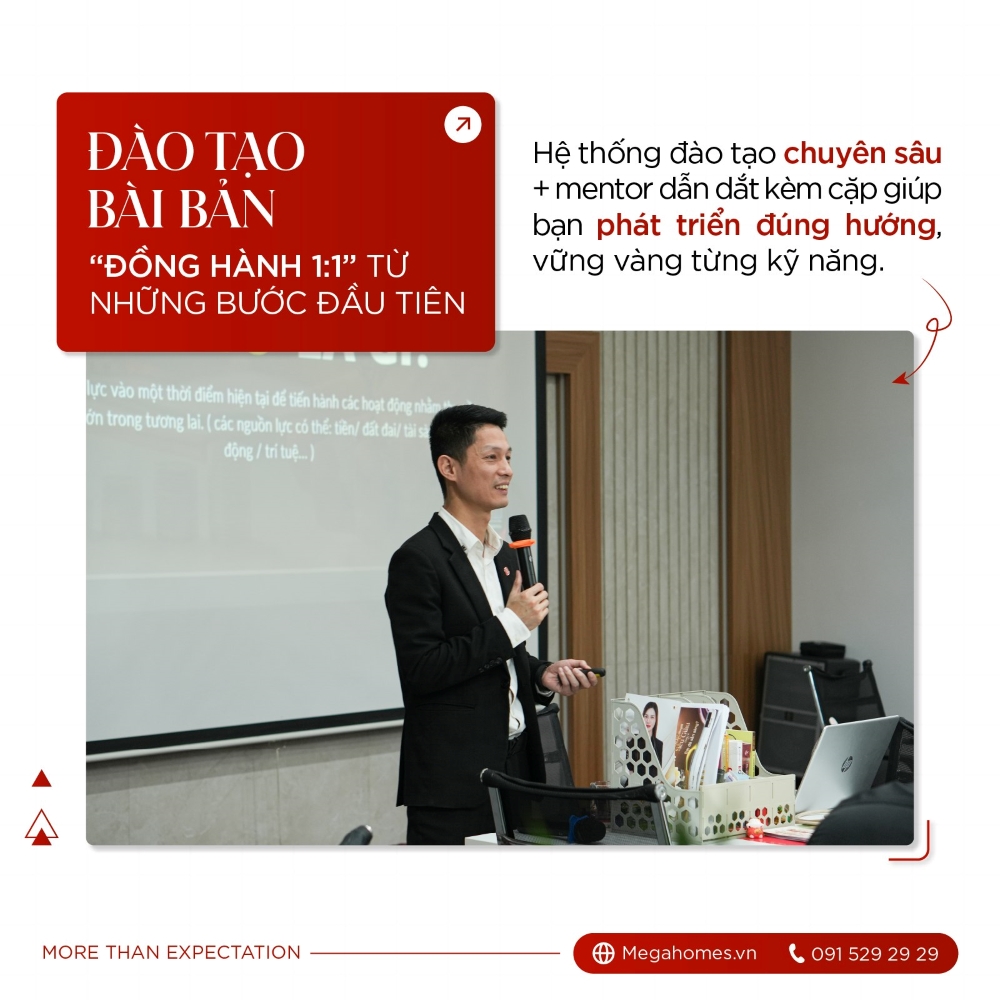 Mentor đồng hành – Bí quyết thành công của cơ chế đào tạo sale bất động sản tại Megahomes Mentor đồng hành – Bí quyết thành công của cơ chế đào tạo sale bất động sản tại Megahomes