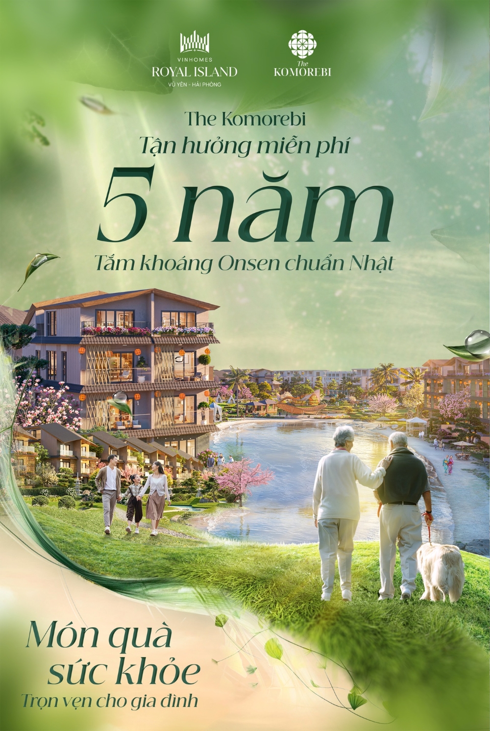 Đặc quyền tắm khoáng nóng Onsen tại The Komorebi Vinhomes Royal Island miễn phí 5 năm