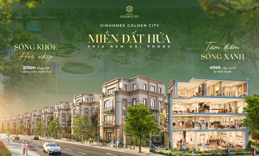 Dự án Vinhomes Golden City hưởng lợi trực tiếp từ đường quy hoạch 68m phía Nam Hải Phòng