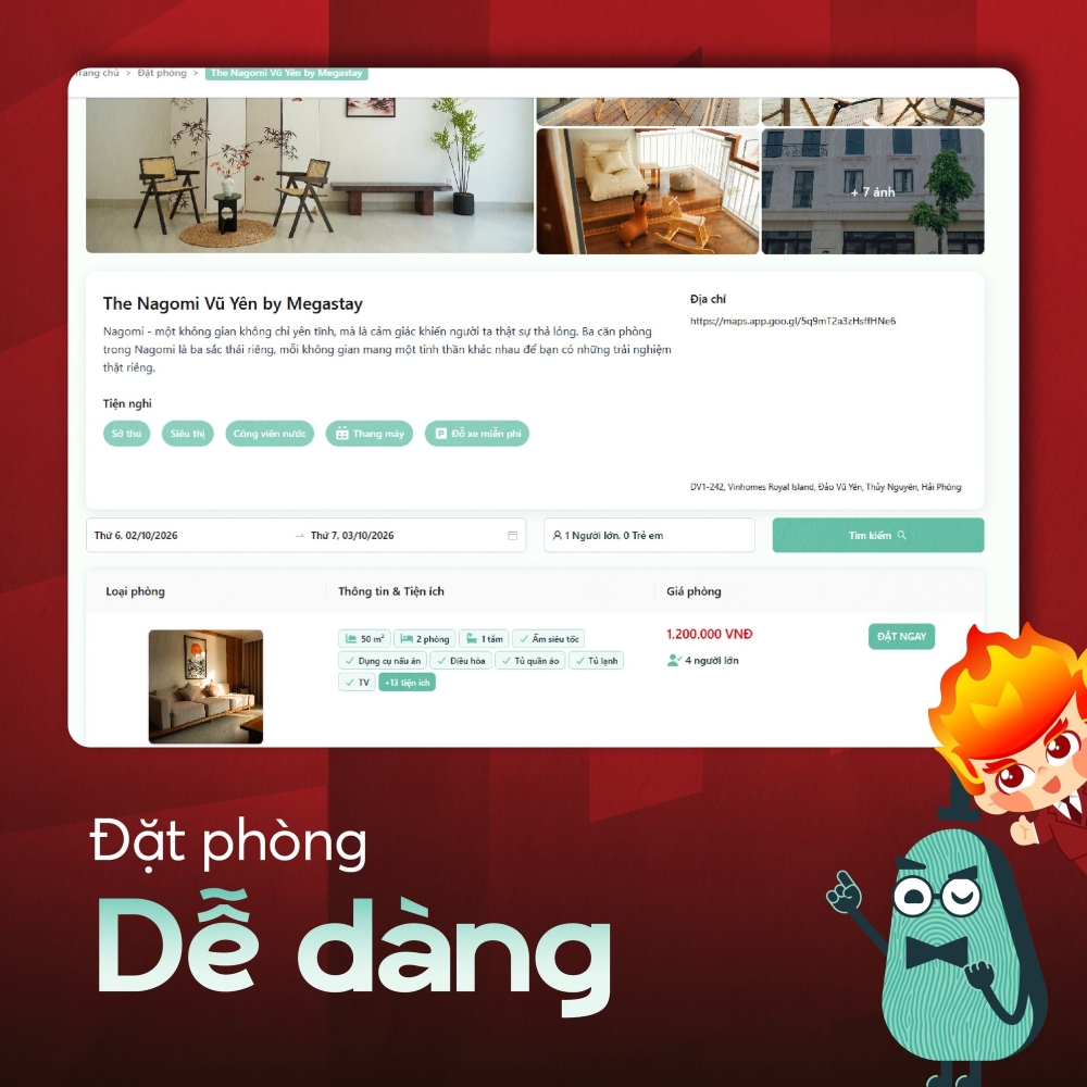 Giải pháp số hóa toàn diện từ website MegaStay cho thị trường Đảo Vũ Yên